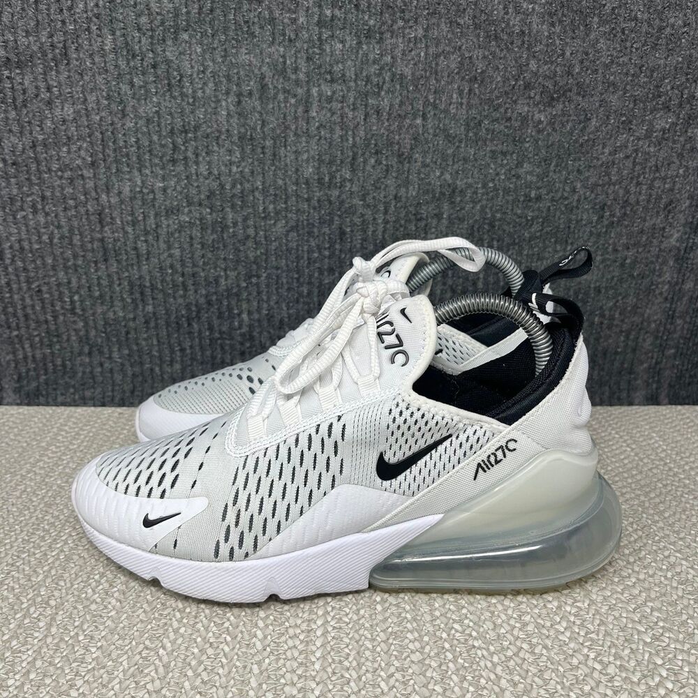 Nike Air Max 270 White Black Athletic Running Shoes Women’s 8 AH6789-100 - Picture 3 of 8